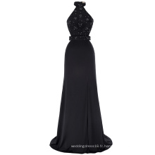 Kate Kasin Ladies Halter High-Split Polyester et Spandex Cheap Long Black Prom Dress 7 Taille US 4 ~ 16 KK001030-1